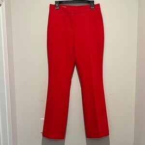 Zara Vibrant Red Straight Leg Pants Size Medium
